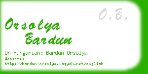 orsolya bardun business card